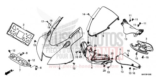 PANNEAU SUPERIEUR CBR1000SPL de 2020